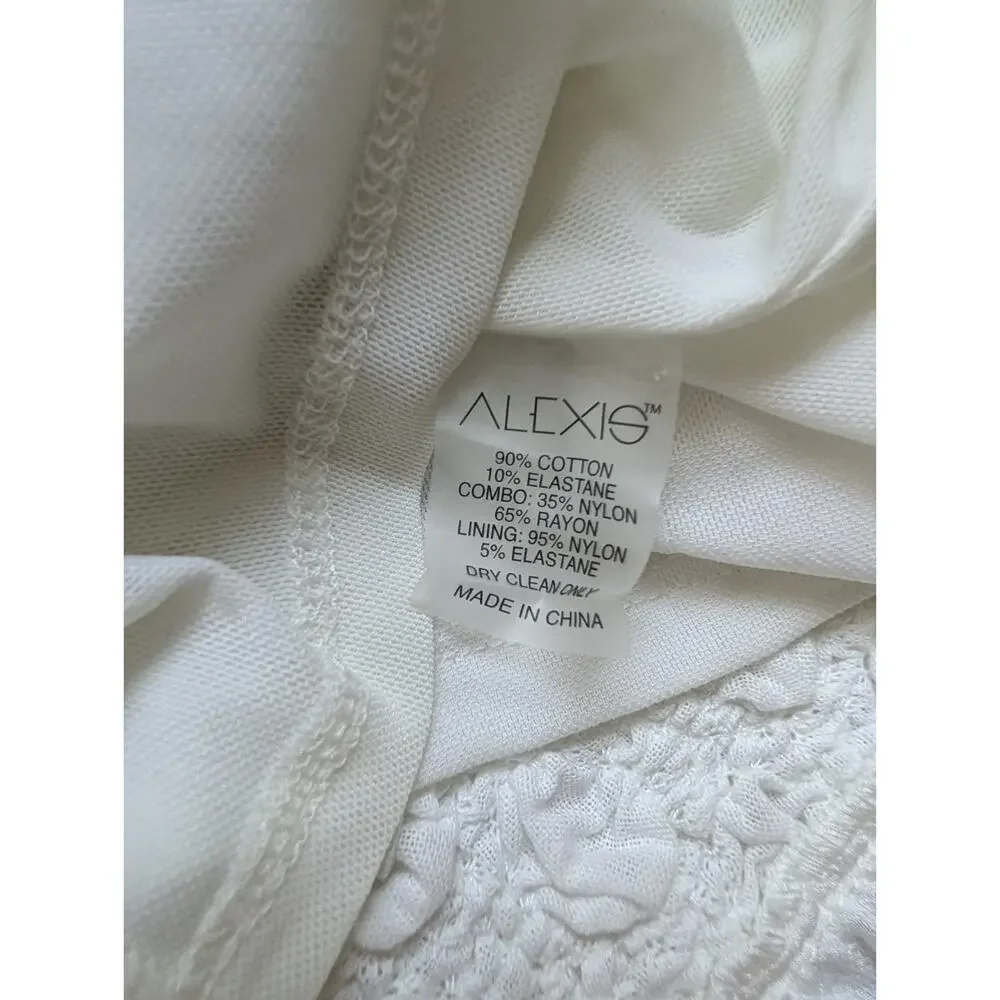 NWT Alexis Guinevere Off-shoulder Smocked Maxi Dress Size S White #1B607